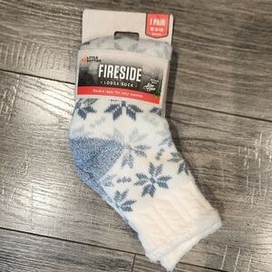 NWT Fireside Lodge Sock - Blue and White Women's Sz W 5-10